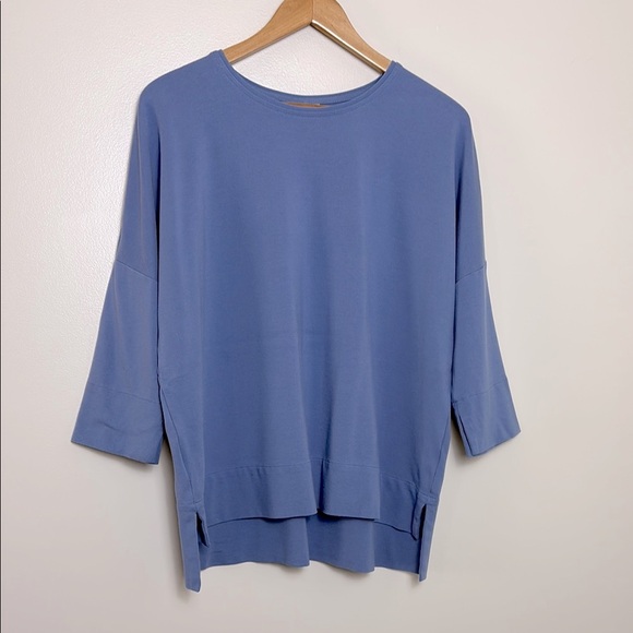 J. Jill Ponte 3/4 Length Sleeve Top Dusty Blue Size M - Picture 1 of 8